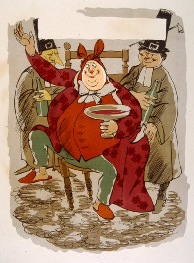 Ilustração Humorosa do Vinho 1946.Ilustração do Pavilhão de Julien de Julien Pavil