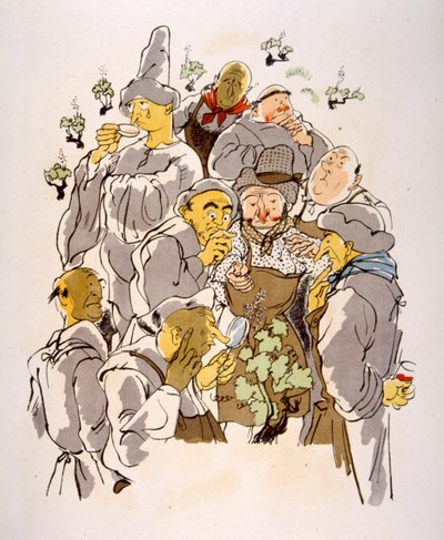 Ilustração Humorosa do Vinho 1946.Ilustração do Pavilhão de Julien de Julien Pavil