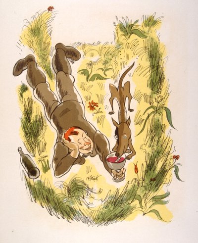 Ilustração Humorosa do Vinho 1946.Ilustração do Pavilhão Julien de Julien Pavil