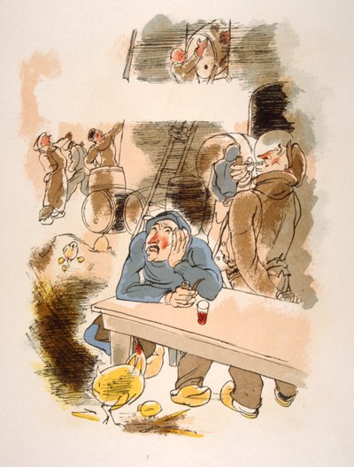 Ilustração Humorosa do Vinho 1946.Ilustração do Pavilhão de Julien de Julien Pavil