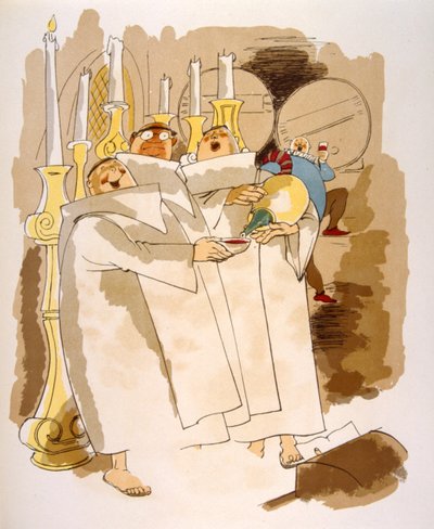Ilustração Humorosa do Vinho 1946.Ilustração do Pavilhão de Julien de Julien Pavil