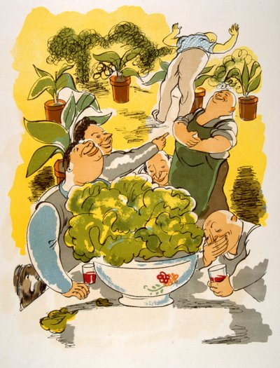 Ilustração Humorosa do Vinho 1946.Ilustração do Pavilhão de Julien de Julien Pavil
