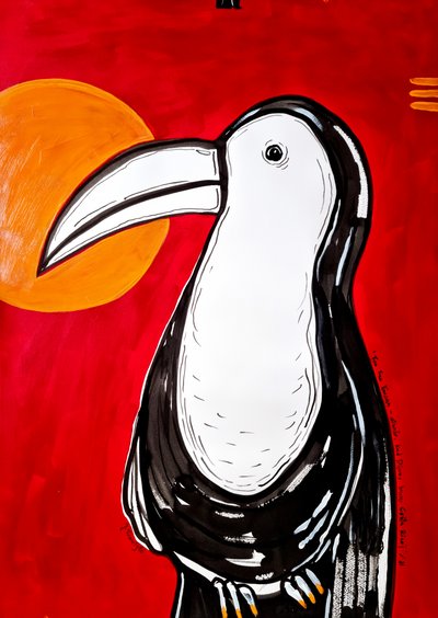 Pôr-do-sol com um tucano em negrito de Julija Belickienė
