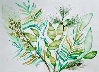 Folhas verdes variadas de Julija Belickienė