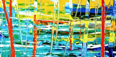 Paisagem abstrata vibrante de Julija Belickienė