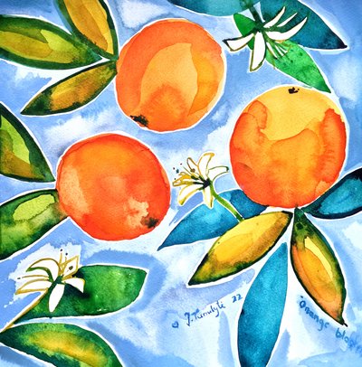 Flores de laranjeira vibrantes de Julija Belickienė