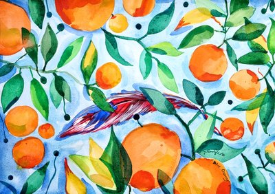 Jardim Laranja Vibrante de Julija Belickienė