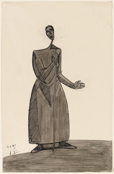 Camponês com Cajado, 1941 de Julio Gonzalez