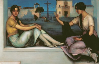 Fortune-telling - Romero de Torres, Julio (1874-1930) - 1922 - Óleo sobre tela - 106x163 - Museo Carmen Thyssen, Málaga de Julio Romero de Torres