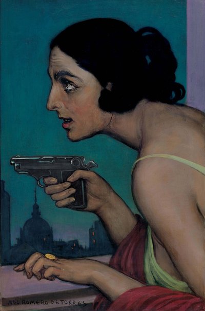 Mulher com arma, 1925. de Julio Romero de Torres