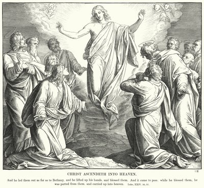 Cristo Ascende ao Céu (gravura) de Julius (after) Schnorr von Carolsfeld