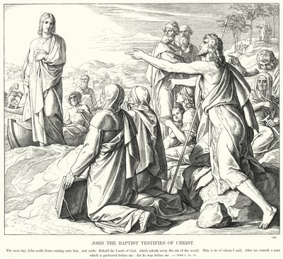 João Batista Testemunha de Cristo (gravura) de Julius (after) Schnorr von Carolsfeld