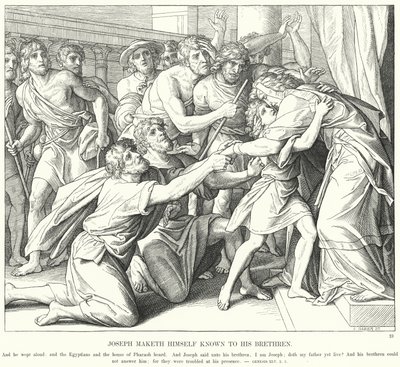 O próprio Joseph Maketh conhecido de seus irmãos (gravura) de Julius (after) Schnorr von Carolsfeld