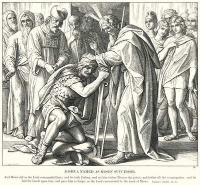 Josué Nomeado como Sucessor de Moisés (gravura) de Julius (after) Schnorr von Carolsfeld