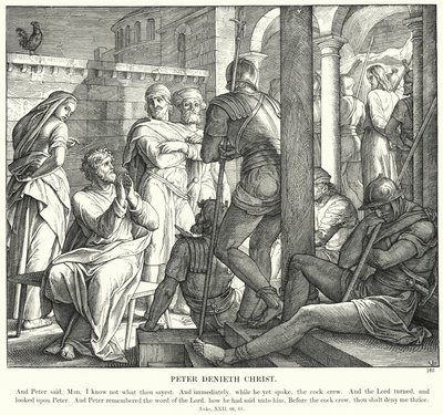 Peter Denieth Cristo (gravura) de Julius (after) Schnorr von Carolsfeld