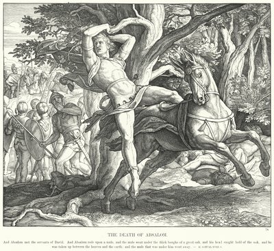 A Morte de Absalom (gravura) de Julius (after) Schnorr von Carolsfeld