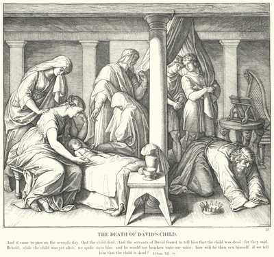 A Morte do Filho de David (gravura) de Julius (after) Schnorr von Carolsfeld