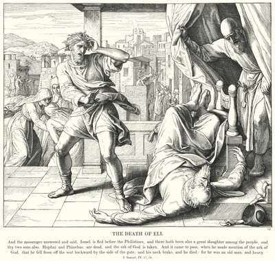 A Morte de Eli (gravura) de Julius (after) Schnorr von Carolsfeld