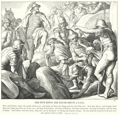 Os Cinco Reis são Encontrados Escondidos numa Caverna (gravação) de Julius (after) Schnorr von Carolsfeld