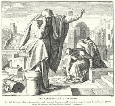 As Lamentações de Jeremias (gravura) de Julius (after) Schnorr von Carolsfeld