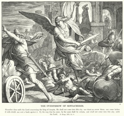 O derrube do Sennacherib (gravura) de Julius (after) Schnorr von Carolsfeld