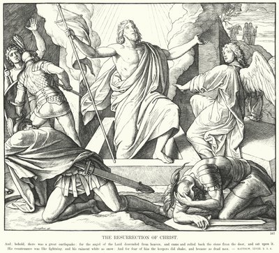 A Ressurreição de Cristo (gravura) de Julius (after) Schnorr von Carolsfeld