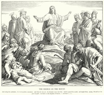 O Sermão da Montanha (gravura) de Julius (after) Schnorr von Carolsfeld