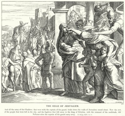 O Cerco de Jerusalém (gravura) de Julius (after) Schnorr von Carolsfeld