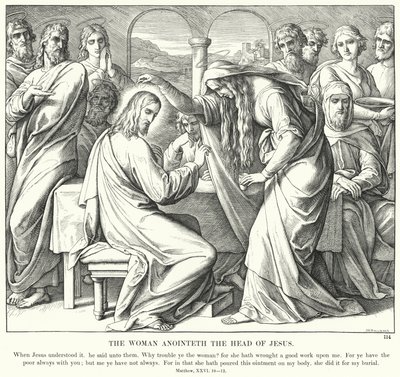 A Mulher Anota a Cabeça de Jesus (gravura) de Julius (after) Schnorr von Carolsfeld
