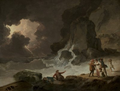 Uma tempestade atrás da ilha de Wight, década de 1790 de Julius Caesar Ibbetson