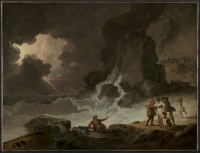Uma tempestade atrás da ilha de Wight, c.179. de Julius Caesar Ibbetson