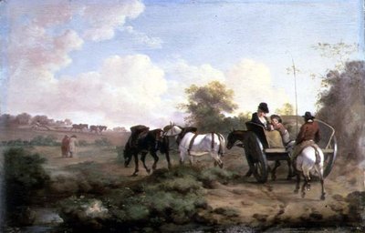 Going to Market (petróleo no painel) (para par ver 106157) de Julius Caesar Ibbetson