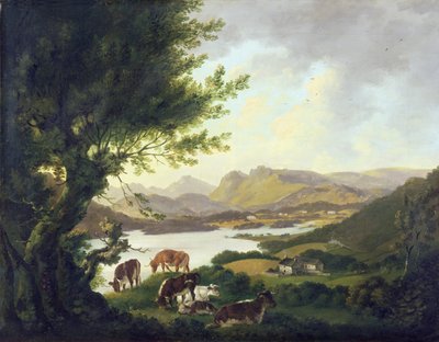 Lago Windemere (óleo sobre tela) de Julius Caesar Ibbetson