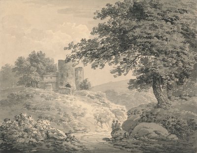 Paisagem com uma Torre em Ruínas de Julius Caesar Ibbetson