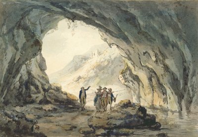 Viajantes por uma caverna (wc no papel) de Julius Caesar Ibbetson