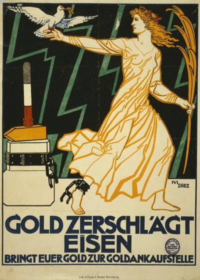 O ouro esmaga o ferro. Levem o vosso ouro para o centro de compra de ouro de Julius Diez