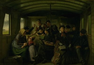 Em um compartimento ferroviário de terceira classe de Julius Exner