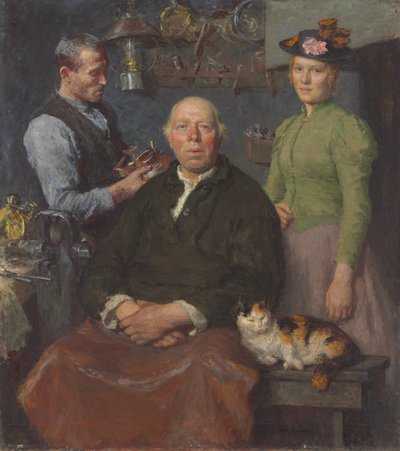 The Smithy, c.1910 (óleo sobre tela) de Julius Gari Melchers