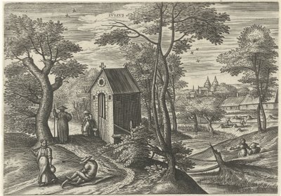 Julho Ivlivs (título no objeto) Os Doze Meses (título da série) de Julius Goltzius