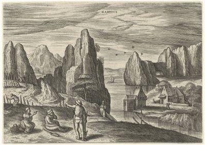 Marchar Martivs (título no objeto) Os Doze Meses (título da série) de Julius Goltzius