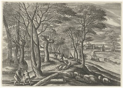 Novembro (título no objeto) Os Doze Meses (título da série) de Julius Goltzius