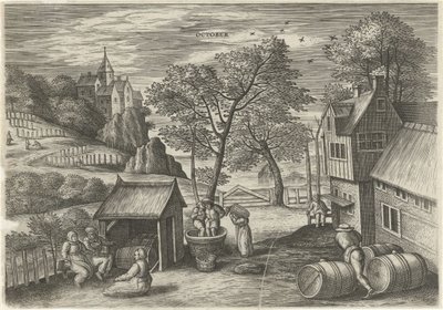 Outubro Outubro (título no objeto) Os Doze Meses (título da série) de Julius Goltzius