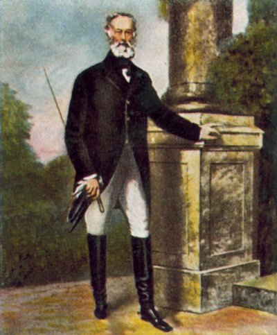 Alfred Krupp, industrial alemão (litografia a cores) de Julius Grun
