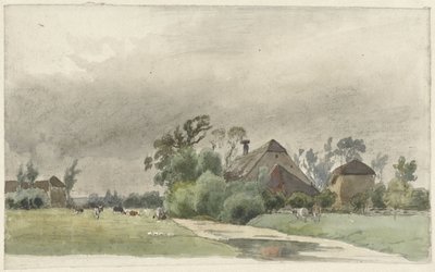 Canal que conduz a uma quinta de Julius Jacobus van de Sande Bakhuyzen