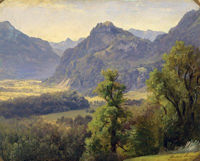 O Vale do Inn perto de Brannenburg de Julius Lange