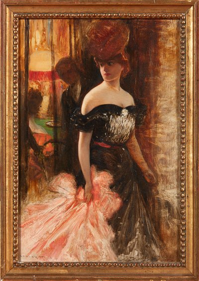 No More Play (óleo a bordo) de Julius Leblanc Stewart