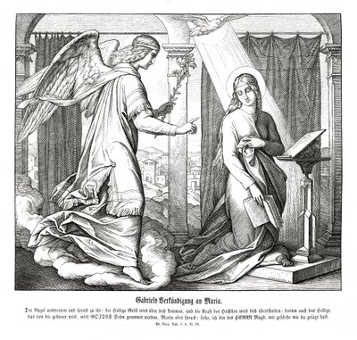 Anunciação, Evangelho de Lucas de Julius Schnorr von Carolsfeld