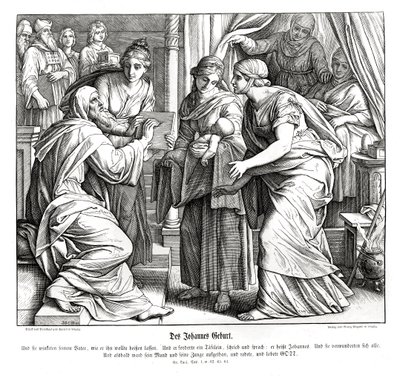 Nascimento de João, Evangelho de Lucas de Julius Schnorr von Carolsfeld
