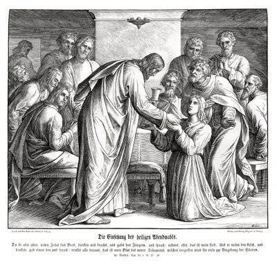 Eucaristia, Evangelho de Mateus de Julius Schnorr von Carolsfeld