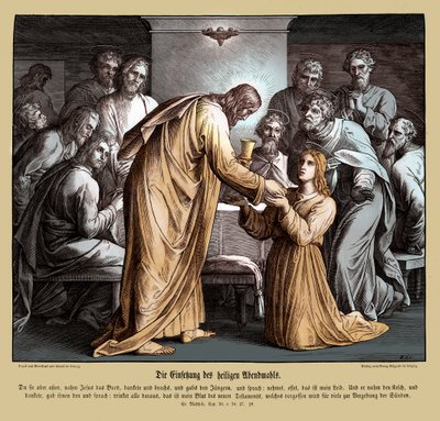 Eucaristia, Evangelho de Mateus de Julius Schnorr von Carolsfeld